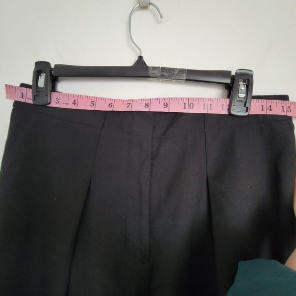 Kit and Ace Black Pleated Cropped Relaxed Fit Trouser Slacks Dress Pants Size 6 - Picture 7 of 13
